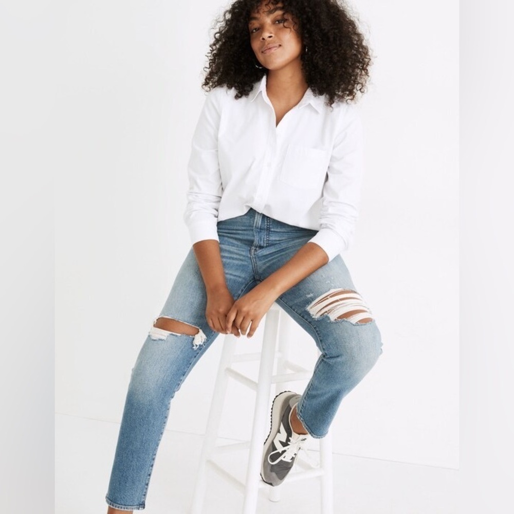 Madewell The Perfect Vintage Jean in Light Denman Wash & Distressed | Size 29 - Picture 4 of 16